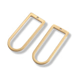 20pcs Raw Brass D Shape Charms for Jewelry Making