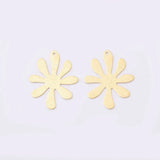 20pcs Raw Brass Flower Charms Pendant DIY Jewelry Necklace Making Sunflower
