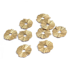 20pcs Raw Brass Flower Charms Pendant for DIY Earrings Boho Jewelry Making