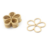 20pcs Raw Brass Hollow Flower Charms Pendant For Women Earrings Necklace Jewelry