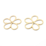 20pcs Raw Brass Hollow Flower Charms Pendant For Women Earrings Necklace Jewelry