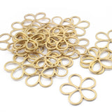 20pcs Raw Brass Hollow Flower Charms Pendant For Women Earrings Necklace Jewelry