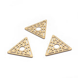 20pcs Raw Brass Hollow Heart Triangle Charms Pendant DIY Jewelry Making