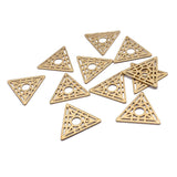 20pcs Raw Brass Hollow Heart Triangle Charms Pendant DIY Jewelry Making