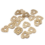 20pcs Raw Brass Hollow Heart Triangle Charms Pendant DIY Jewelry Making