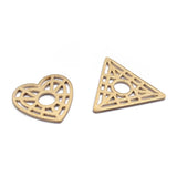 20pcs Raw Brass Hollow Heart Triangle Charms Pendant DIY Jewelry Making