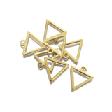 20pcs Raw Brass Mini Triangle Charms Geometric Pendants for Earrings