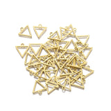 20pcs Raw Brass Mini Triangle Charms Geometric Pendants for Earrings