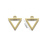 20pcs Raw Brass Mini Triangle Charms Geometric Pendants for Earrings