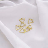 20pcs Raw Brass Mini Triangle Charms Geometric Pendants for Earrings
