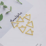 20pcs Raw Brass Mini Triangle Charms Geometric Pendants for Earrings
