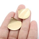 20pcs Raw Brass Fan Charms Pendant DIY Earrings Bracelet Supplies