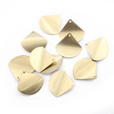 20pcs Raw Brass Fan Charms Pendant DIY Earrings Bracelet Supplies