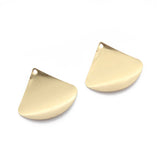 20pcs Raw Brass Fan Charms Pendant DIY Earrings Bracelet Supplies