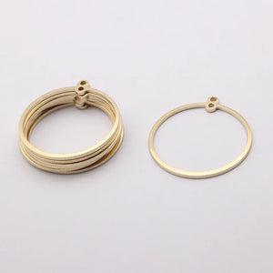 20pcs Raw Brass Circle Charms DIY Earrings Necklace Jewelry Supplies