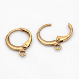 20pcs Raw Brass Round Leverback Earrings, Ear Hooks (RB-312)