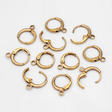 20pcs Raw Brass Round Leverback Earrings, Ear Hooks (RB-312)