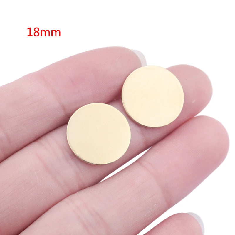 20pcs Raw Brass Round Stamping Blank Tag Disc Charms Plate Jewelry Findings