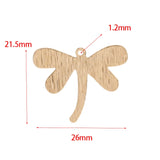 20pcs Raw Brass Dragonfly Earrings Charms DIY Jewelry Making Findings