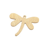 20pcs Raw Brass Dragonfly Earrings Charms DIY Jewelry Making Findings
