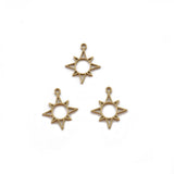 20pcs Raw Brass Sun Charm Pendant Mini Sun Charms For DIY Earrings