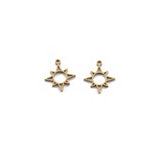20pcs Raw Brass Sun Charm Pendant Mini Sun Charms For DIY Earrings