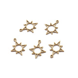20pcs Raw Brass Sun Charm Pendant Mini Sun Charms For DIY Earrings