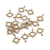 20pcs Raw Brass Sun Charm Pendant Mini Sun Charms For DIY Earrings