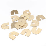 20pcs Raw Brass Textured U Shape Pendant Charms Necklace Earrings DIY Crafts