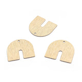 20pcs Raw Brass Textured U Shape Pendant Charms Necklace Earrings DIY Crafts