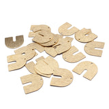 20pcs Raw Brass Textured U Shape Pendant Charms Necklace Earrings DIY Crafts