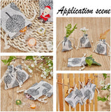 20pcs Rectangle Burlap Drawstring Bags for Wedding Party