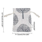 20pcs Rectangle Burlap Drawstring Bags for Wedding Party