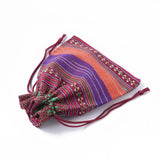 20pcs Ethnic Style Cotton Pouches Drawstring Bag for Gifts Shopping Storage