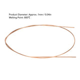 20pcs Red Copper Welding Rods Low Temperature 0.04in Round Brazing Rods