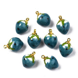 20pcs Red Strawberry Ceramic Pendant Charms for DIY Jewelry Making