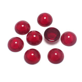 20pcs Red Glazed Stone 12mm Round Flat Back Stone for Jewelry Making