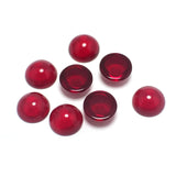 20pcs Red Glazed Stone 12mm Round Flat Back Stone for Jewelry Making