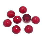 20pcs Red Glazed Stone 12mm Round Flat Back Stone for Jewelry Making