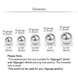 20pcs Steel Replacement Balls for Body Jewelry Piercings