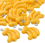 20pcs Resin Banana Charms for DIY Bracelet Necklace Keychain Making