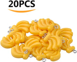 20pcs Resin Banana Charms for DIY Bracelet Necklace Keychain Making