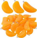 20pcs Resin Orange Pendant Charms for DIY Jewelry Making Decorations