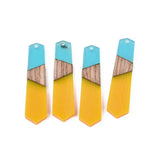 20pcs Resin Wood Earring Charms for Jewelry Making DIY