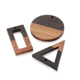 20pcs Resin Wooden Earring Pendant 10 Styles for Jewelry DIY Vintage