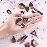20pcs Resin Wooden Earring Pendant 10 Styles for Jewelry DIY Vintage