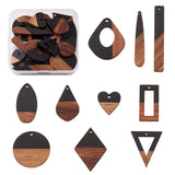 20pcs Resin Wooden Earring Pendant 10 Styles for Jewelry DIY Vintage