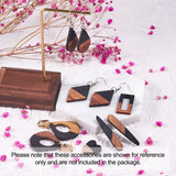 20pcs Resin Wooden Earring Pendant 10 Styles for Jewelry DIY Vintage