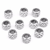 20pcs Rhinestone Round Crystal Beads Big Hole Spacer Beads Jewelry DIY