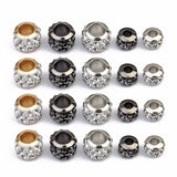 20pcs Rhinestone Round Crystal Beads Big Hole Spacer Beads Jewelry DIY